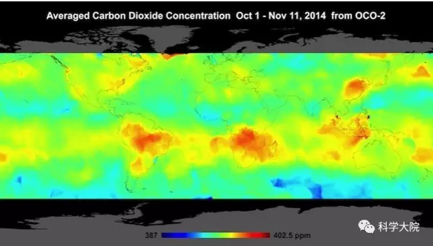 20151222գNASAȫCO2ֲͼеγȲֵĴCO2Ũͻ400ppm